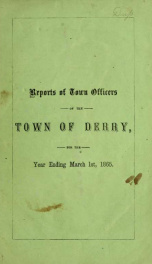 Annual reports of the Town of Derry, New Hampshire 1865_cover