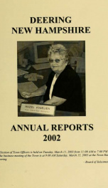 Annual report of the Town of Deering, New Hampshire 2002_cover