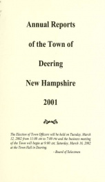 Annual report of the Town of Deering, New Hampshire 2001_cover