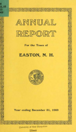 Annual report for the Town of Easton, New Hampshire 1969_cover