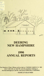 Annual report of the Town of Deering, New Hampshire 1990_cover