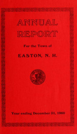 Annual report for the Town of Easton, New Hampshire 1960_cover