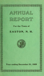 Annual report for the Town of Easton, New Hampshire 1959_cover