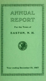 Annual report for the Town of Easton, New Hampshire 1957_cover