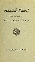 Annual report for the Town of Easton, New Hampshire 1955_cover