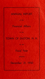 Annual report for the Town of Easton, New Hampshire 1950_cover