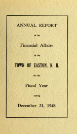 Annual report for the Town of Easton, New Hampshire 1948_cover