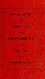 Annual report for the Town of Easton, New Hampshire 1947_cover