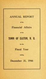 Annual report for the Town of Easton, New Hampshire 1946_cover