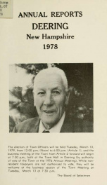 Annual report of the Town of Deering, New Hampshire 1978_cover