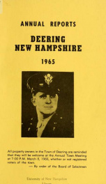 Annual report of the Town of Deering, New Hampshire 1965_cover