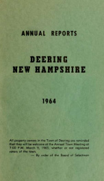 Annual report of the Town of Deering, New Hampshire 1964_cover