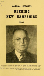 Annual report of the Town of Deering, New Hampshire 1963_cover