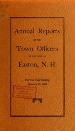 Annual report for the Town of Easton, New Hampshire 1936_cover