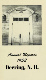 Annual report of the Town of Deering, New Hampshire 1953_cover