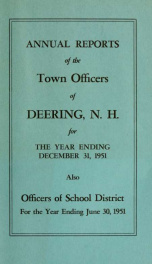 Annual report of the Town of Deering, New Hampshire 1951_cover