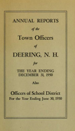 Annual report of the Town of Deering, New Hampshire 1950_cover