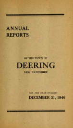 Annual report of the Town of Deering, New Hampshire 1946_cover