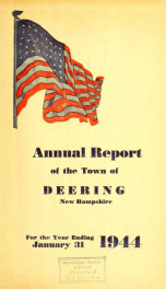 Annual report of the Town of Deering, New Hampshire 1944_cover