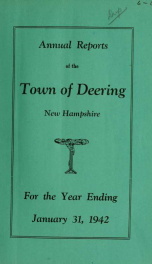 Annual report of the Town of Deering, New Hampshire 1942_cover