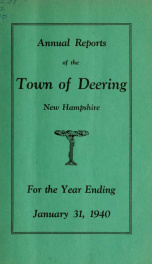 Annual report of the Town of Deering, New Hampshire 1940_cover