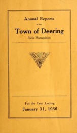 Annual report of the Town of Deering, New Hampshire 1936_cover