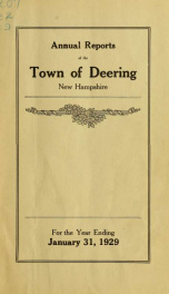 Annual report of the Town of Deering, New Hampshire 1929_cover