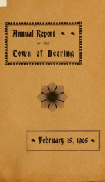 Annual report of the Town of Deering, New Hampshire 1905_cover