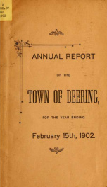 Annual report of the Town of Deering, New Hampshire 1902_cover
