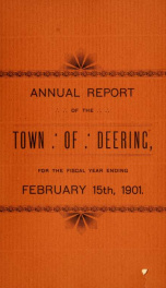 Annual report of the Town of Deering, New Hampshire 1901_cover