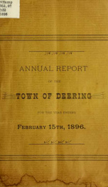 Annual report of the Town of Deering, New Hampshire 1896_cover