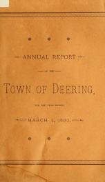 Annual report of the Town of Deering, New Hampshire 1893_cover