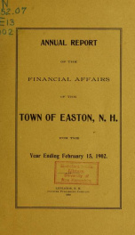 Annual report for the Town of Easton, New Hampshire 1902_cover