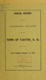 Annual report for the Town of Easton, New Hampshire 1901_cover