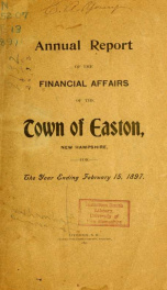 Annual report for the Town of Easton, New Hampshire 1897_cover