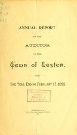 Annual report for the Town of Easton, New Hampshire 1895_cover
