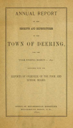 Annual report of the Town of Deering, New Hampshire 1891_cover