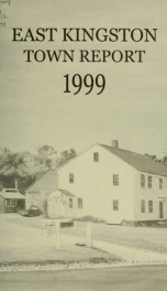 Annual reports of the Town of East Kingston, New Hampshire 1999_cover