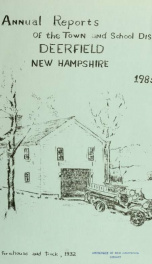 Annual reports of the Town of Deerfield, New Hampshire 1985_cover