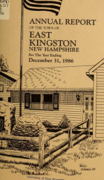 Annual reports of the Town of East Kingston, New Hampshire 1986_cover