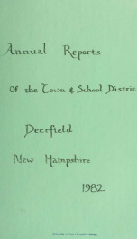 Annual reports of the Town of Deerfield, New Hampshire 1982_cover