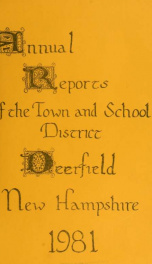 Annual reports of the Town of Deerfield, New Hampshire 1981_cover