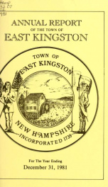 Annual reports of the Town of East Kingston, New Hampshire 1981_cover