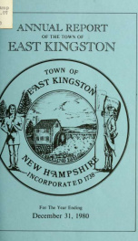 Annual reports of the Town of East Kingston, New Hampshire 1980_cover