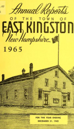 Annual reports of the Town of East Kingston, New Hampshire 1965_cover