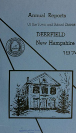 Annual reports of the Town of Deerfield, New Hampshire 1974_cover