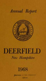 Annual reports of the Town of Deerfield, New Hampshire 1968_cover