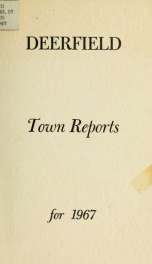 Annual reports of the Town of Deerfield, New Hampshire 1967_cover