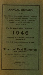 Annual reports of the Town of East Kingston, New Hampshire 1946_cover