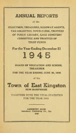 Annual reports of the Town of East Kingston, New Hampshire 1945_cover